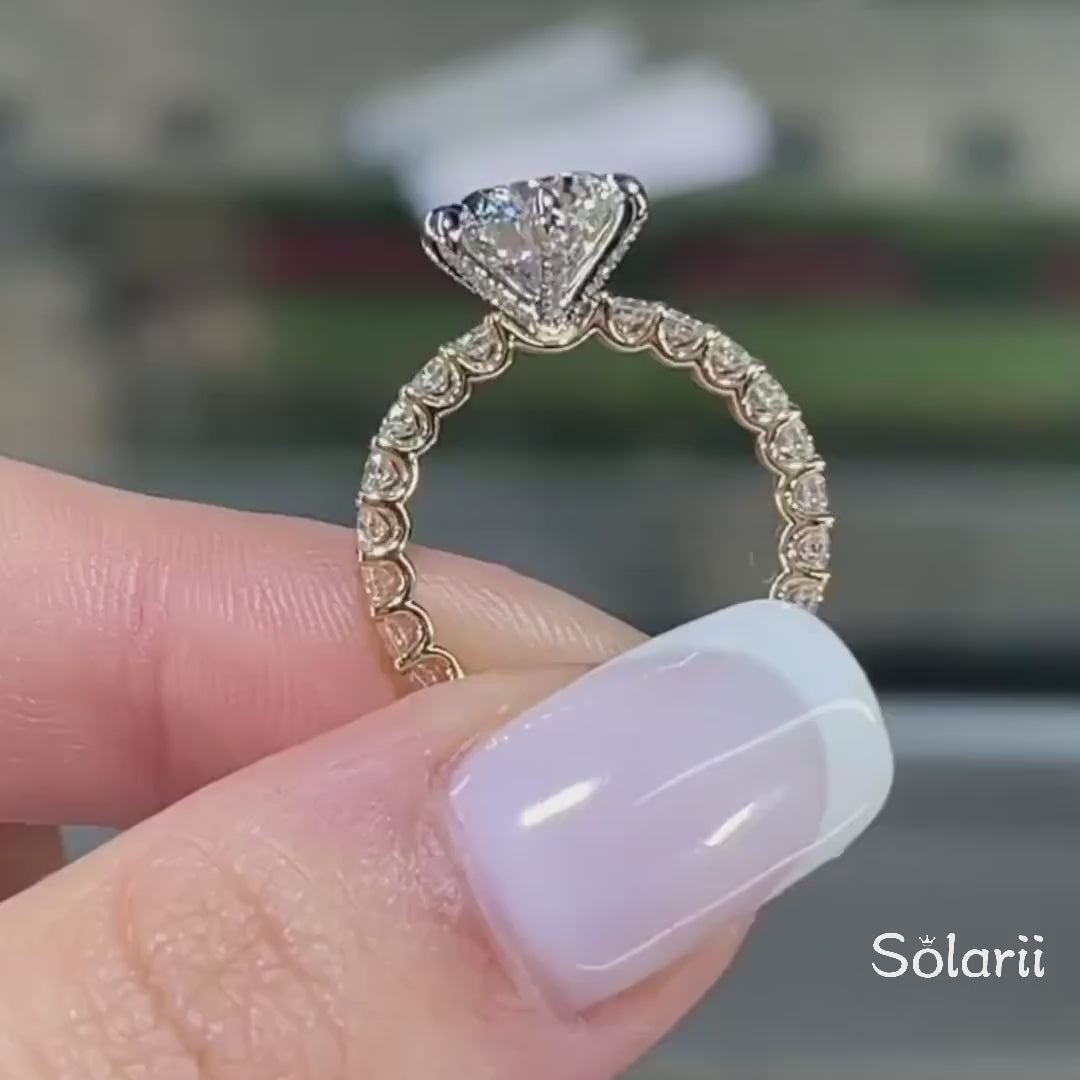 Solarii New Arrived 2.0ct Two-tone Round Cut Engagement Ring