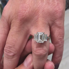 Regal Emerald Tranquility Moissanite Engagement Ring