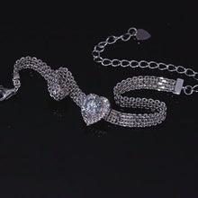 Solarii Moissanite 1.0ct Heart Cut 925 Sterling Silver Bracelet