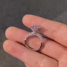 Solarii Moissanite Round Cut  925 Sterling Silver Engagement Ring