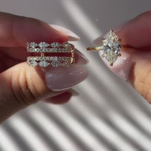 Stunning Marquise Cut 3.0ct Insert Ring Set in Sterling Silver