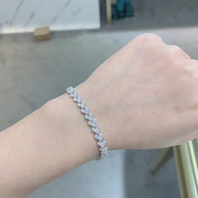 Solarii Moissanite 6.8ct Round Cut  925 Sterling Silver Bracelet