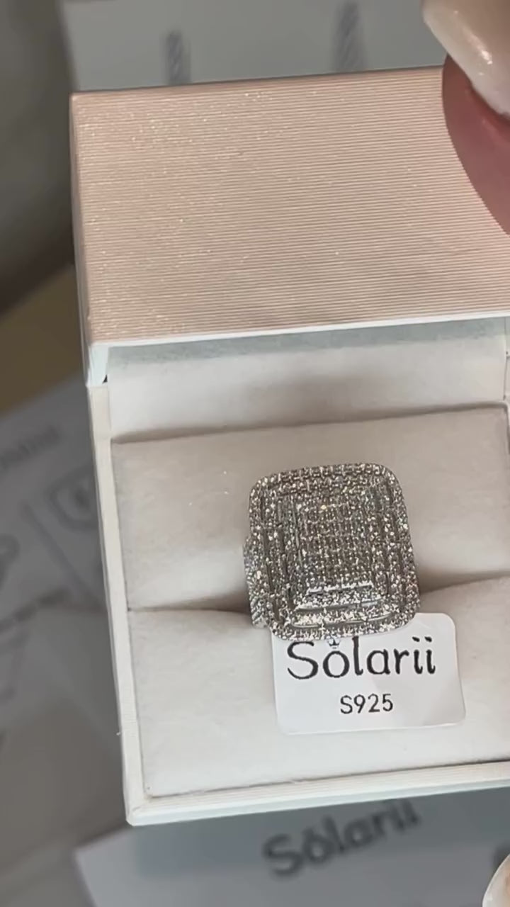 Product video — Chunky Square Radiant Cluster engagement ring
