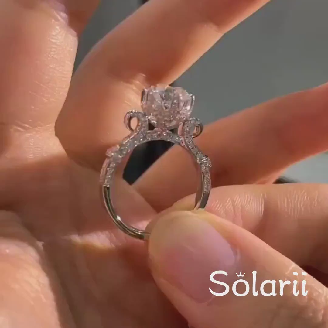 Solarii Vintage Moissanite 1.0ct Round Cut  925 Sterling Silver Engagement Ring[SALE]