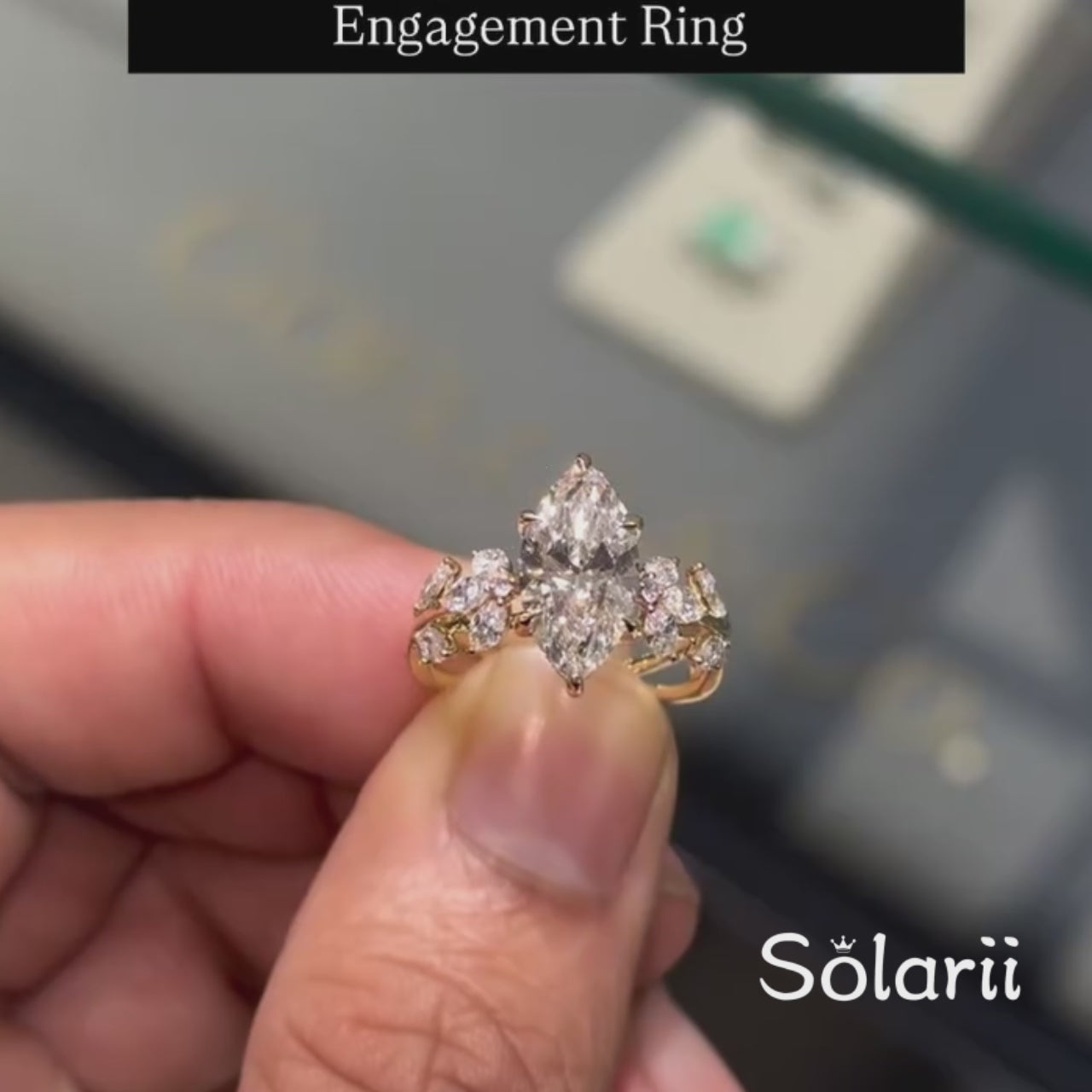 Gorgeous Vintage-Inspired 2.0ct Marquise Cut Cluster Ring In Sterling Silver
