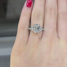 Elegant Radiant Cut 5.0ct Engagement Ring In 925 Sterling Silver
