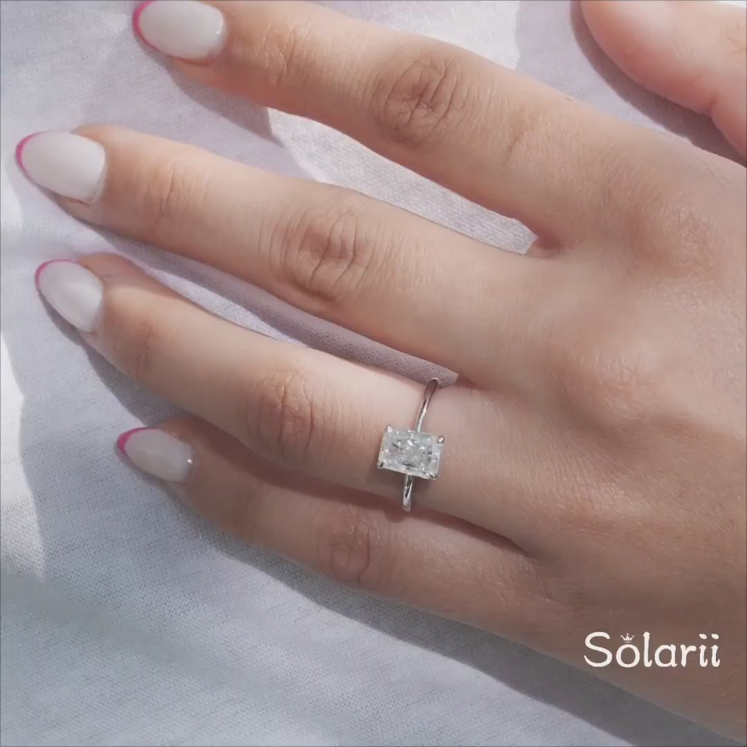 Celestial Radiance Moissanite Engagement Ring