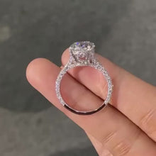 Oval Cut White Stone, White Gold Plating, 925 Sterling Silver Ring