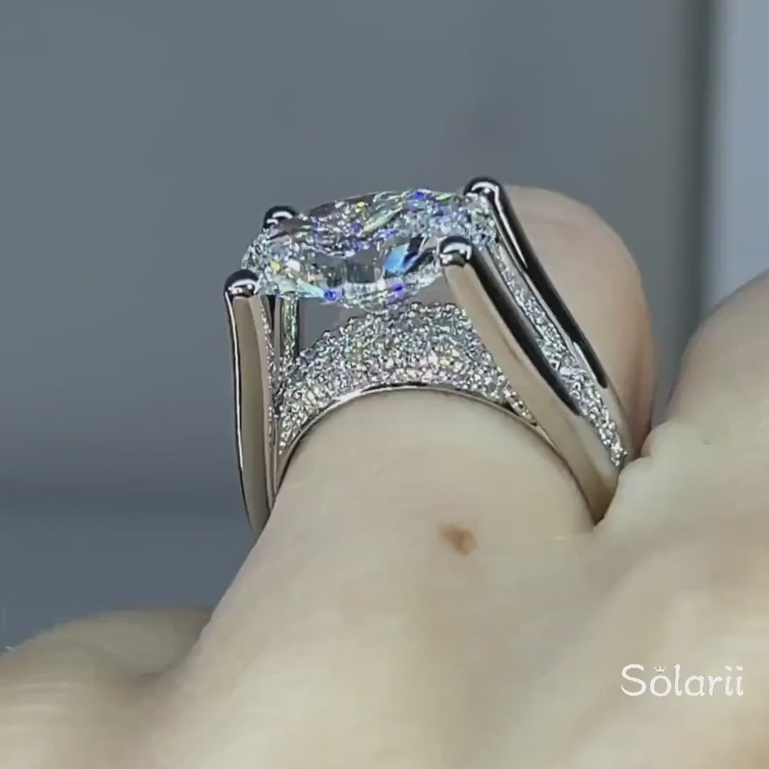 Solarii New Arrived 5.0ct Oval Cut Engagement Ring