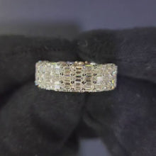 Multi-Row Emerald Cut Wide Statement Band