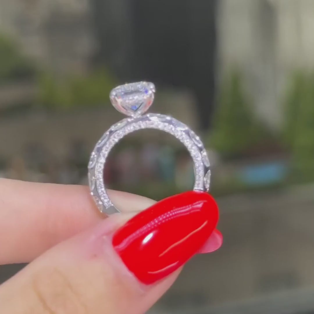 Solarii New Arrived 3.0ct Radiant Cut Engagement Ring