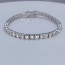 Solarii Moissanite 16ct Round Cut  925 Sterling Silver Tennis Bracelet
