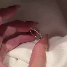 Marquise and Round Cut Alternating Stackable Wedding Band in Sterling Silver