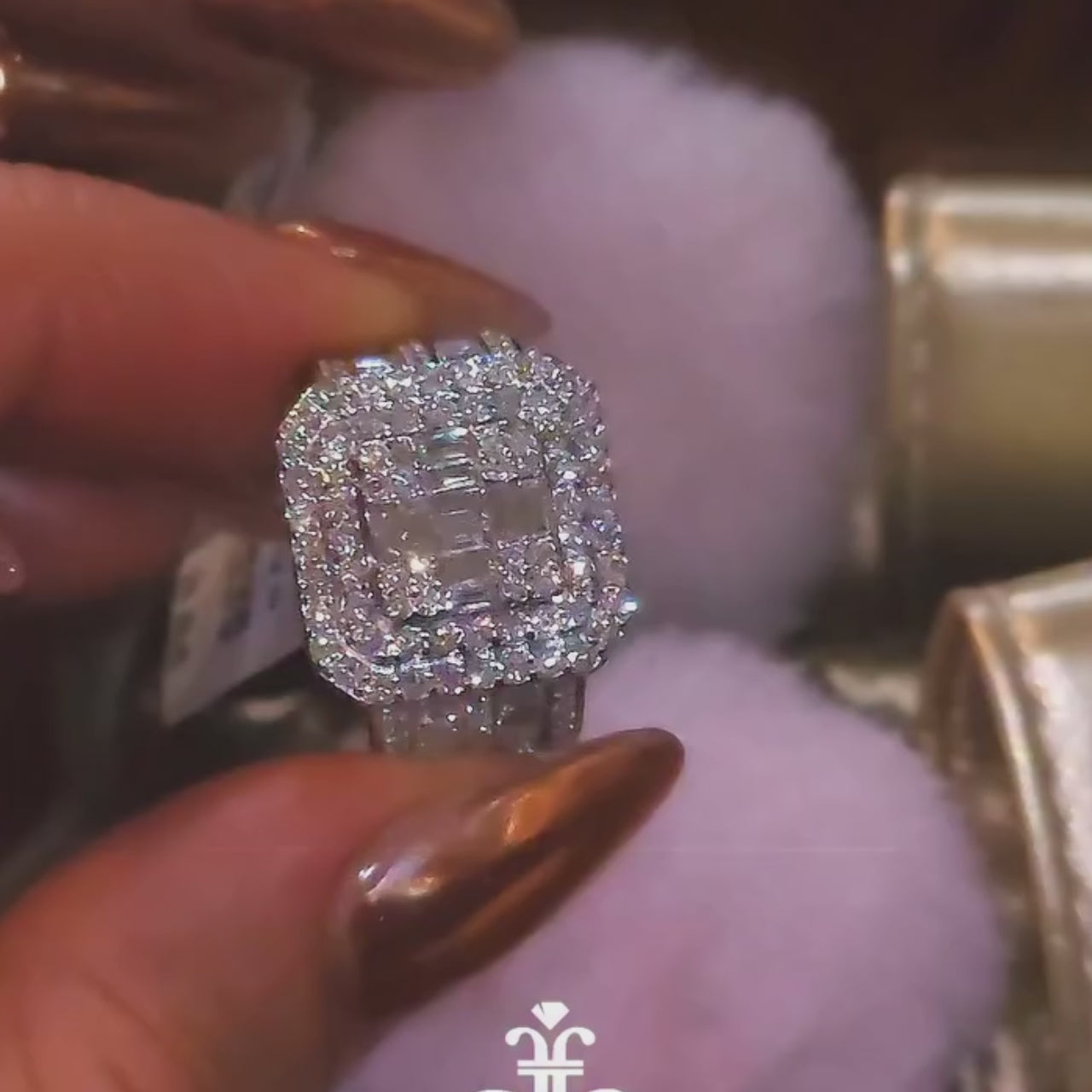 Grand Emerald Cut 4.0Ct Composite Ring 925 Sterling Silver Gold Plated Engagement Ring