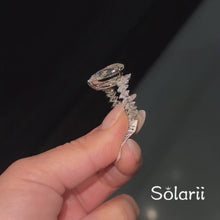Spectacular 8.0ct Pear Cut Marquise Eternity Engagement Ring in Sterling Silver
