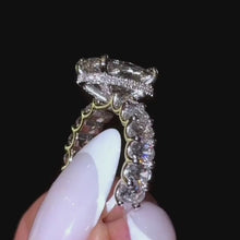Silken Hidden Halo Oval Cut 8.0ct Engagement Ring In Sterling Silver