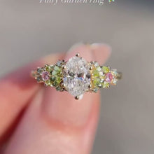 Enchanted 2.0ct Oval Cut Multi-Color Gemstone Cluster Ring