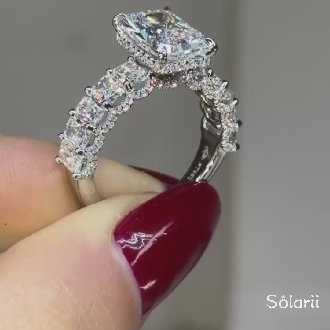 Solarii New Arrived 3.0ct Radiant Cut Engagement Ring