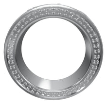Solarii 3D — MER037Y / R33 — floral engraved wide band with 156 display stones