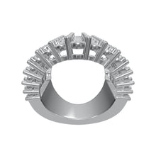 Nine-row pave ring, display model without inner support bars | Interactive 3D | 20260930