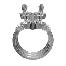 Oval three-piece wedding ring set | Interactive 3D | 20260930