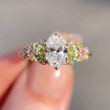 Enchanted 2.0ct Oval Cut Multi-Color Gemstone Cluster Ring
