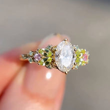 Enchanted 2.0ct Oval Cut Multi-Color Gemstone Cluster Ring