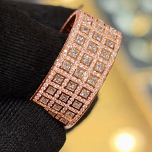 Multi-Row Princess Cut Framed Cigar Band with Micro-Pavé