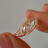 Bold East-West 1.0ct Marquise Cut Statement Ring