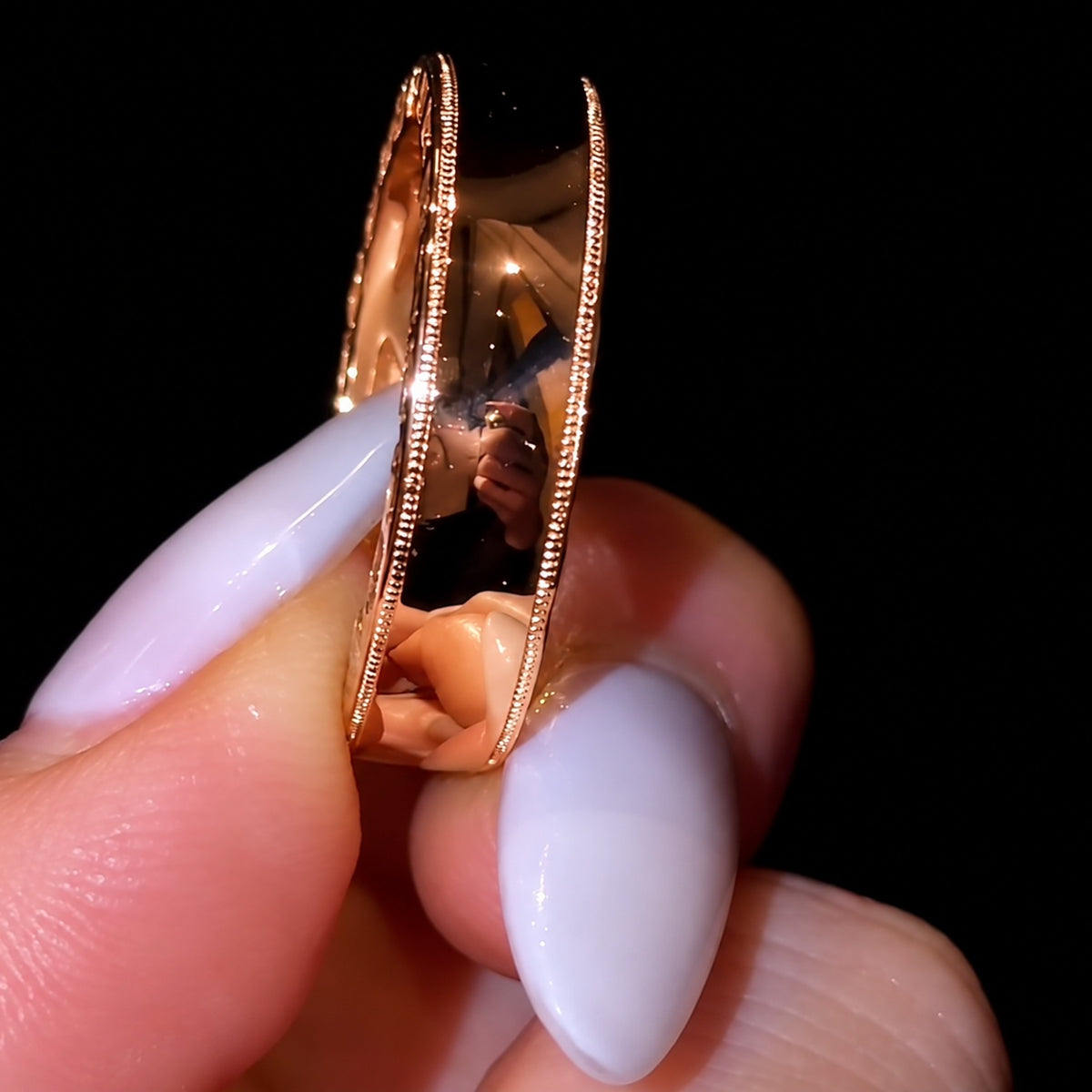Secret Emerald Cut Statement Ring with Milgrain Detail