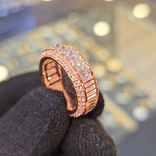 Dual-Design Princess Cut and Fluted Statement Ring