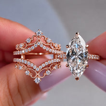 Vintage Marquise Cut 5.0ct Filigree Insert Ring Set in Sterling Silver