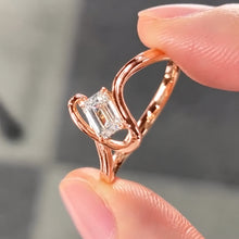 Modern Swirl 1.5ct Emerald Cut Statement Ring