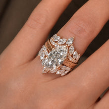 Sparkling 4.0ct Marquise Cut Curved 3PC Wedding Ring Set in Sterling Silver