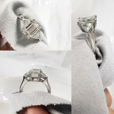 Celestial Radiance Emerald Cut Engagement Ring