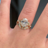 Chic Oval Cut 3.0 Ct Side Stone 925 Sterling Silver Wedding Ring Set
