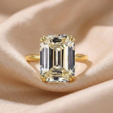 Luxurious Emerald Cut 11.5ct 925 Sterling Silver Engagement Ring
