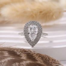 Dazzling Pear Cut 2.5ct Sterling Silver Engagement Ring