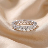 Solarii Heart Cut Wedding Ring In 925 Sterling Silver