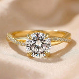 Radiant Round Cut 1.25ct Engagement Ring In 925 Sterling Silver