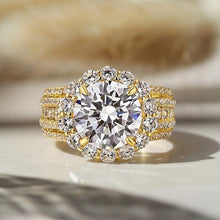 Sumptuous Halo Design Round Cut 4.0ct Engagement Ring In Sterling Silver