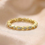 Solarii Vintage Full Eternity Art Deco Stacking Wedding Ring In 925 Sterling Silver