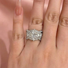 Elegant 925 Sterling Silver Bridal Set with White Stones in White Gold Plating
