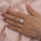 Gorgeous Oval Cut 8.0ct Sterling Silver Engagement Ring