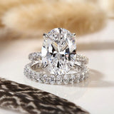 Solarii Luxury Oval Cut 8.0ct Wedding Ring Set