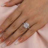 Classic Sterling Silver Cushion Cut Engagement Ring