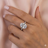 Gorgeous Oval Cut 8.0ct Sterling Silver Engagement Ring