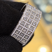 Multi-Row Princess Cut Framed Cigar Band with Micro-Pavé