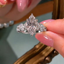 Vintage Botanical 3.0ct Marquise Cut Floral Engagement Ring