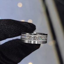 Men's Vintage Rope and Channel Set Wide Band with Hidden Side Pavé